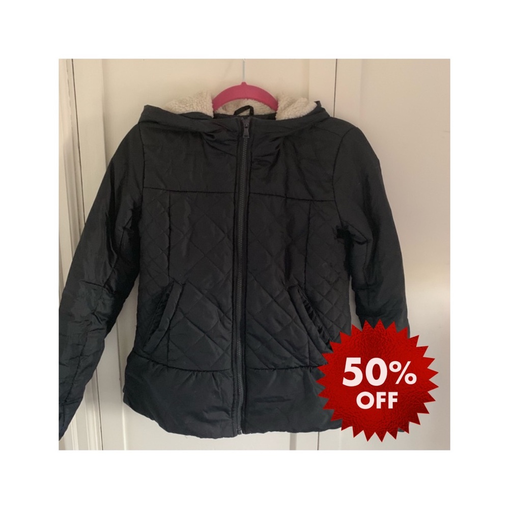 Xhilaration black puffer jacket coat S